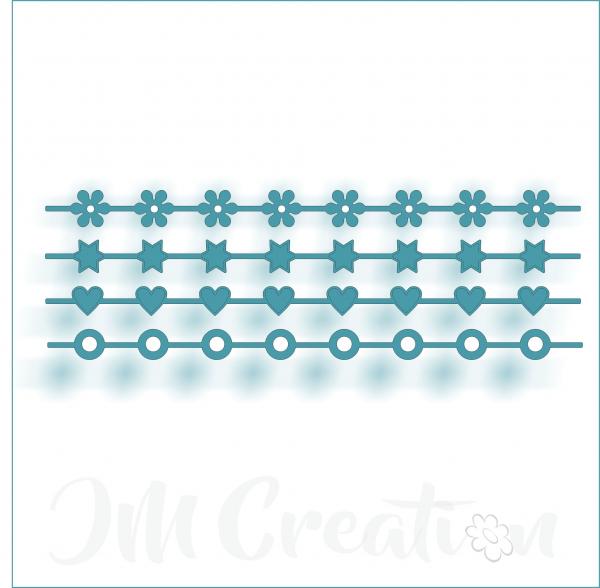 Stanzschablone - Linien mit Muster